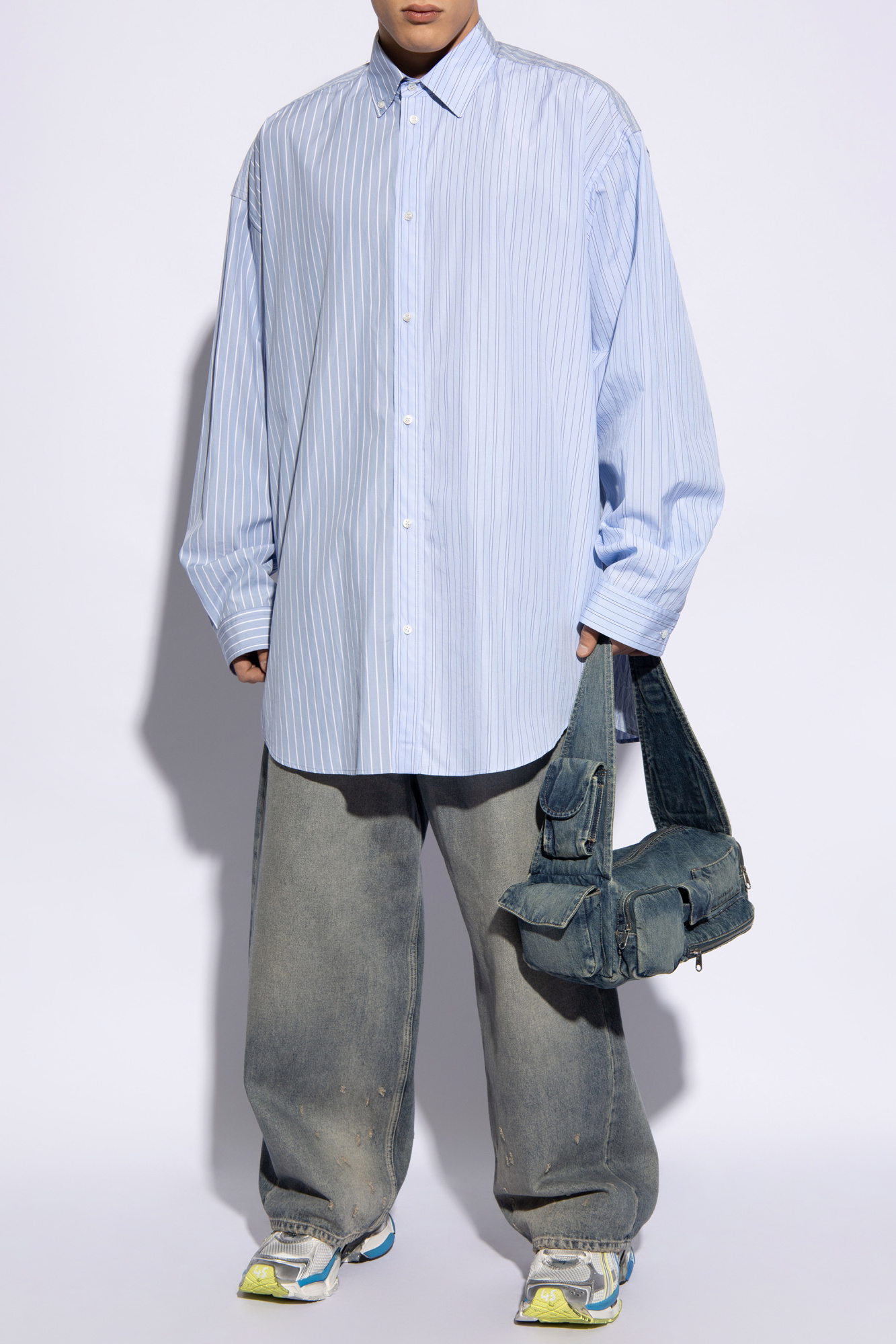 Light blue Striped pattern shirt Balenciaga Vitkac Canada